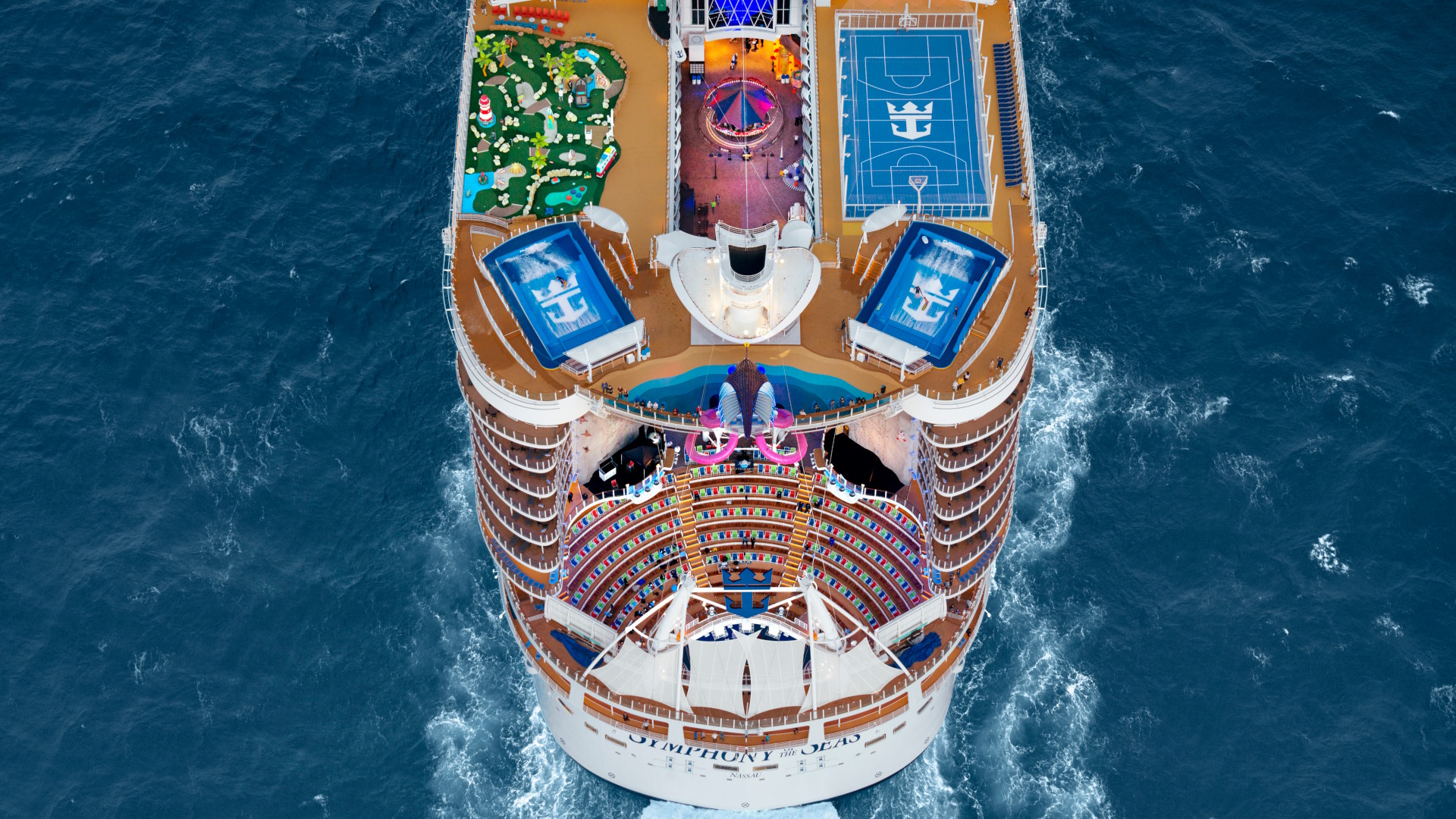 Vista aérea de Symphony of the Seas